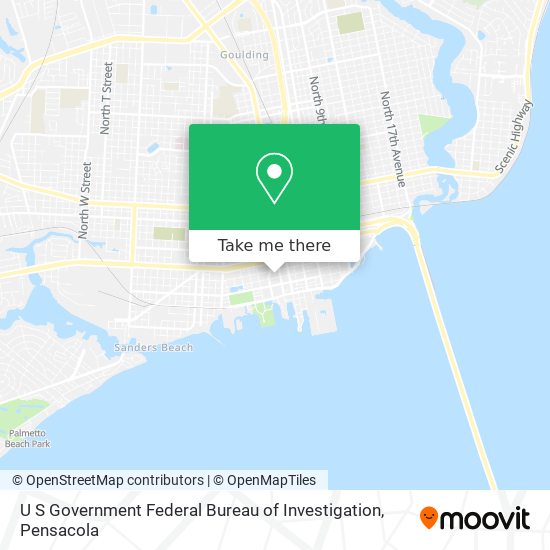 Mapa de U S Government Federal Bureau of Investigation