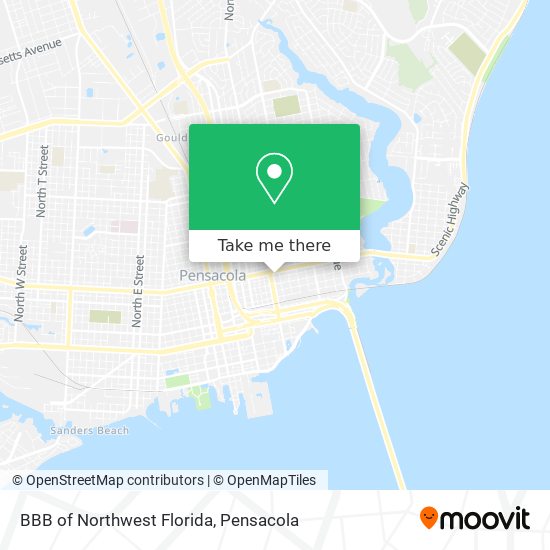 BBB of Northwest Florida map