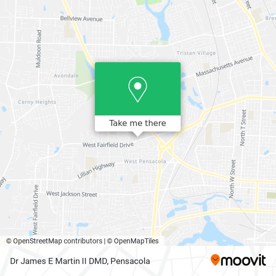 Mapa de Dr James E Martin II DMD