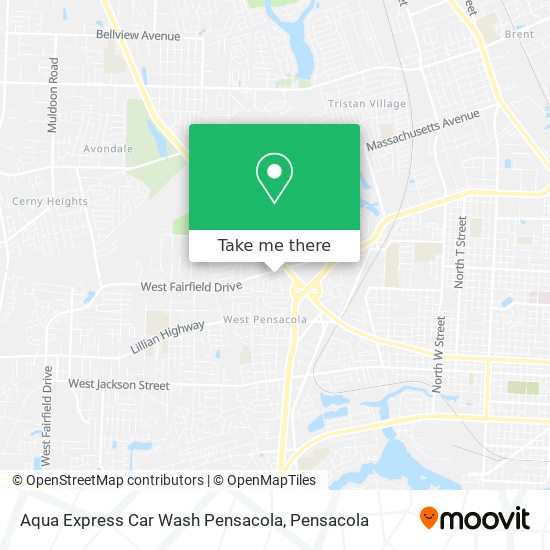 Aqua Express Car Wash Pensacola map
