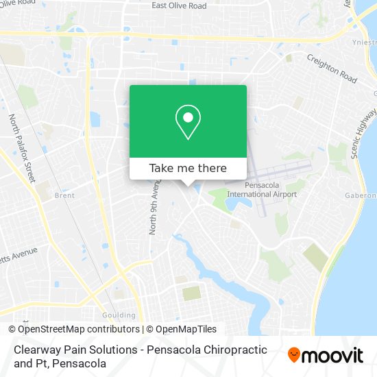 Clearway Pain Solutions - Pensacola Chiropractic and Pt map