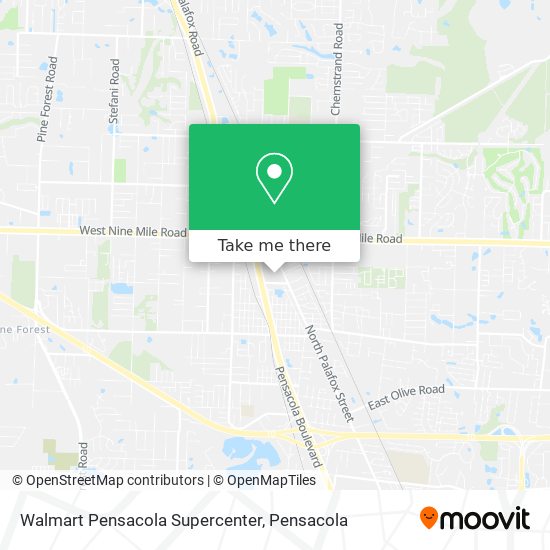 Walmart Pensacola Supercenter map