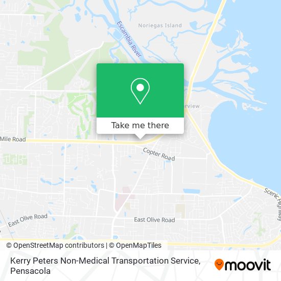 Kerry Peters Non-Medical Transportation Service map
