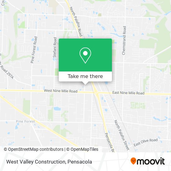 West Valley Construction map