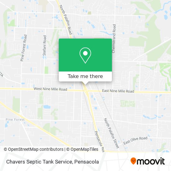 Chavers Septic Tank Service map