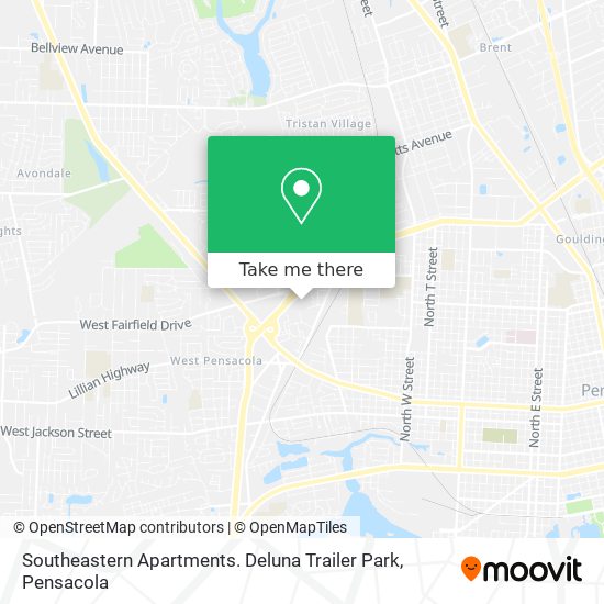 Mapa de Southeastern Apartments. Deluna Trailer Park