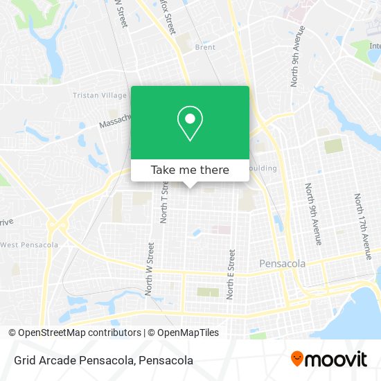 Grid Arcade Pensacola map