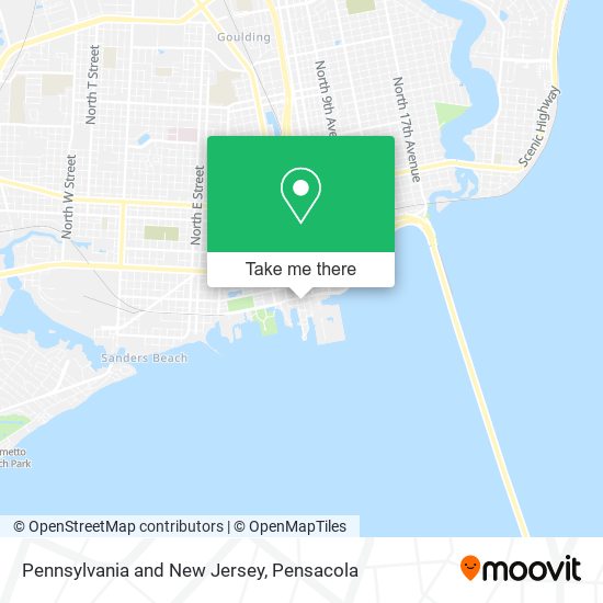 Mapa de Pennsylvania and New Jersey
