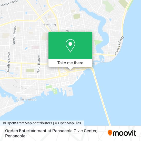Mapa de Ogden Entertainment at Pensacola Civic Center