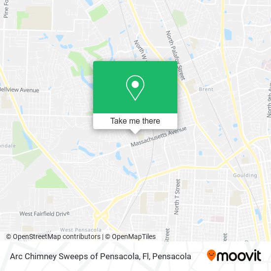 Arc Chimney Sweeps of Pensacola, Fl map