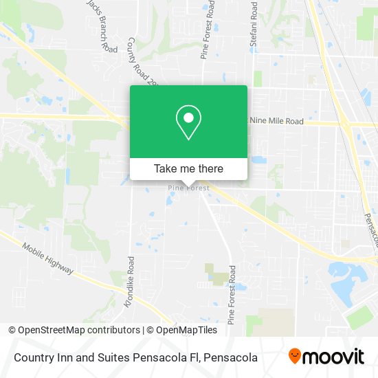 Country Inn and Suites Pensacola Fl map