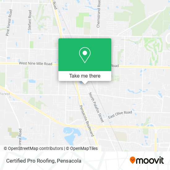 Certified Pro Roofing map