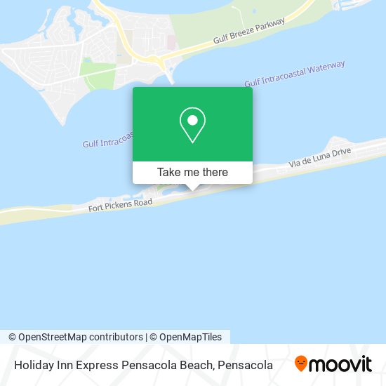 Holiday Inn Express Pensacola Beach map