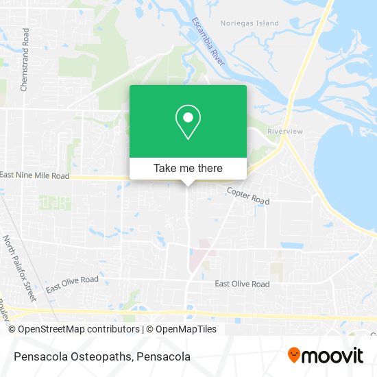 Pensacola Osteopaths map