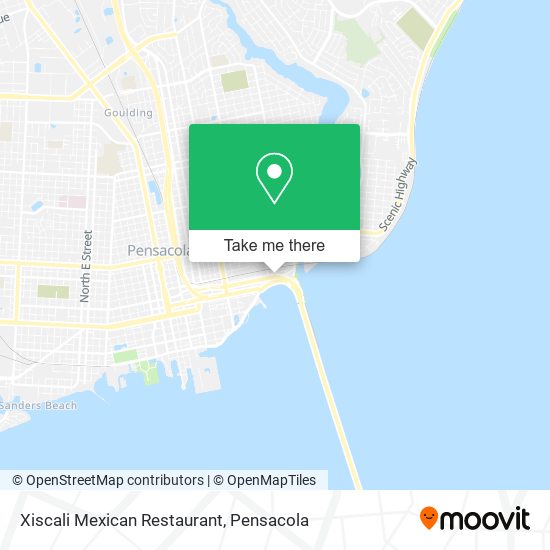 Mapa de Xiscali Mexican Restaurant