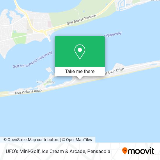 Mapa de UFO's Mini-Golf, Ice Cream & Arcade