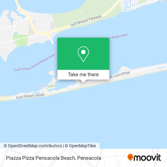 Piazza Pizza Pensacola Beach map