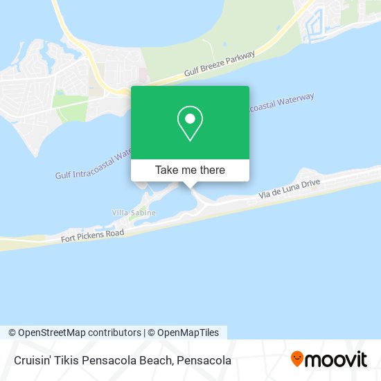 Cruisin' Tikis Pensacola Beach map