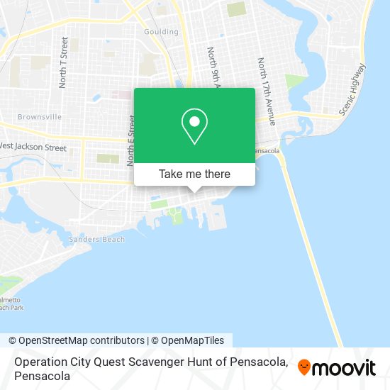 Mapa de Operation City Quest Scavenger Hunt of Pensacola