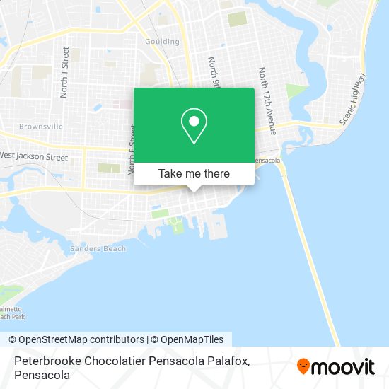 Mapa de Peterbrooke Chocolatier Pensacola Palafox