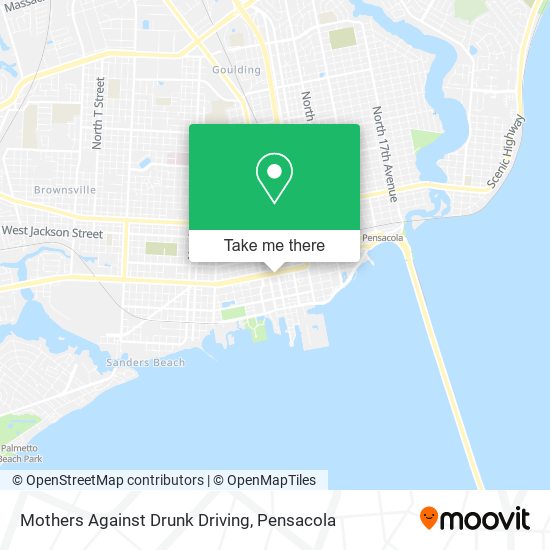 Mothers Against Drunk Driving map