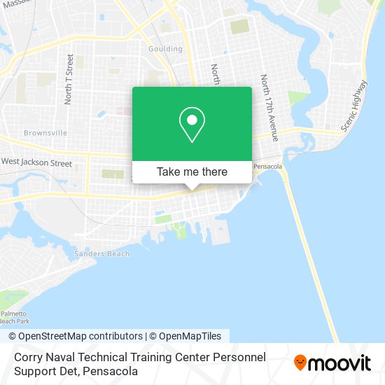 Corry Naval Technical Training Center Personnel Support Det map
