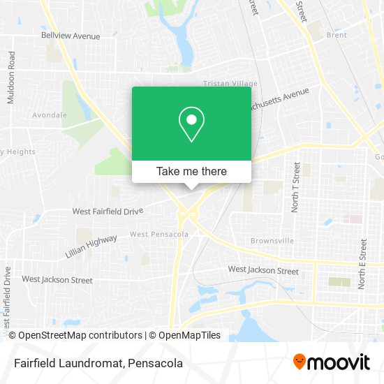 Fairfield Laundromat map