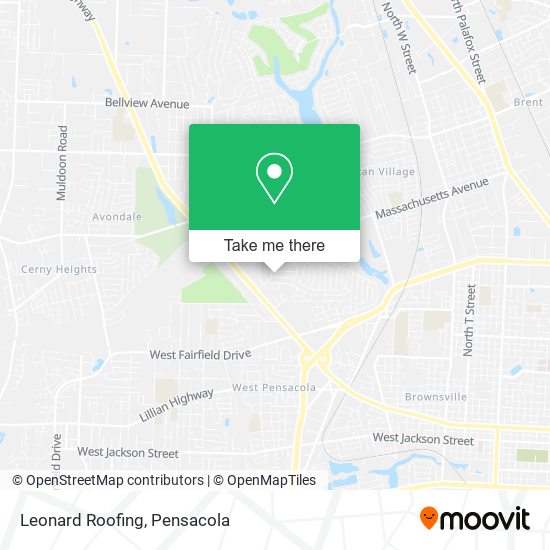 Leonard Roofing map