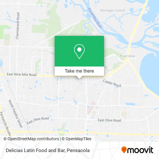 Delicias Latin Food and Bar map
