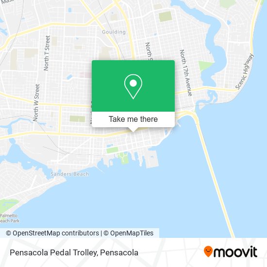 Pensacola Pedal Trolley map