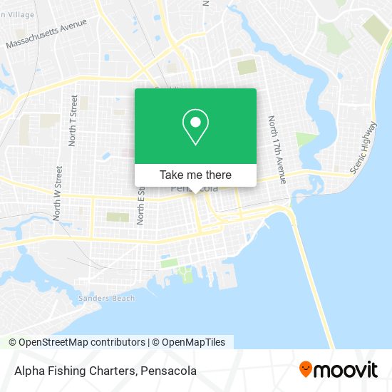 Alpha Fishing Charters map