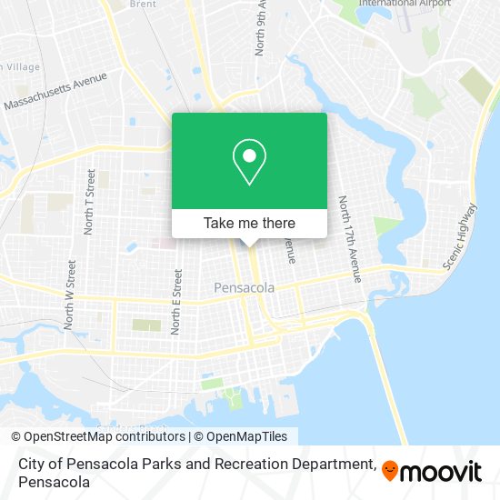 City of Pensacola Parks and Recreation Department map