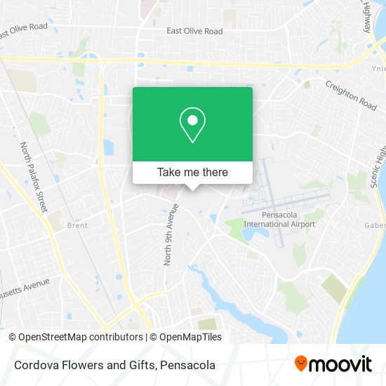 Cordova Flowers and Gifts map