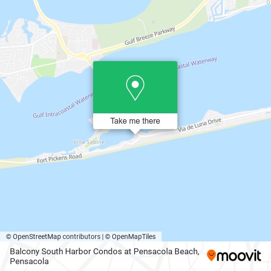 Balcony South Harbor Condos at Pensacola Beach map