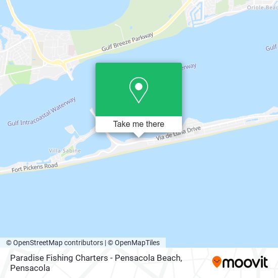 Paradise Fishing Charters - Pensacola Beach map