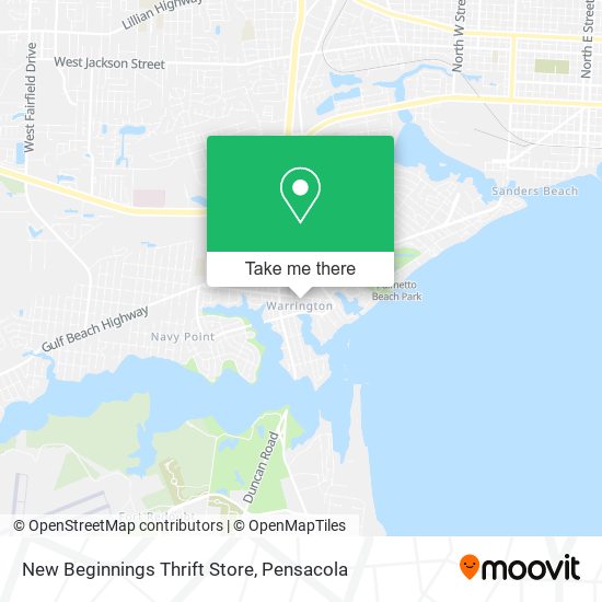 Mapa de New Beginnings Thrift Store
