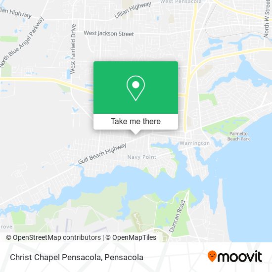 Christ Chapel Pensacola map