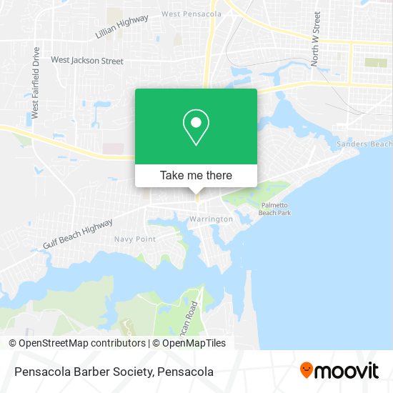 Mapa de Pensacola Barber Society