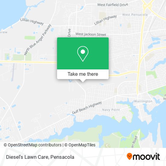 Diesel's Lawn Care map