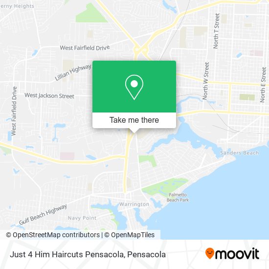 Just 4 Him Haircuts Pensacola map