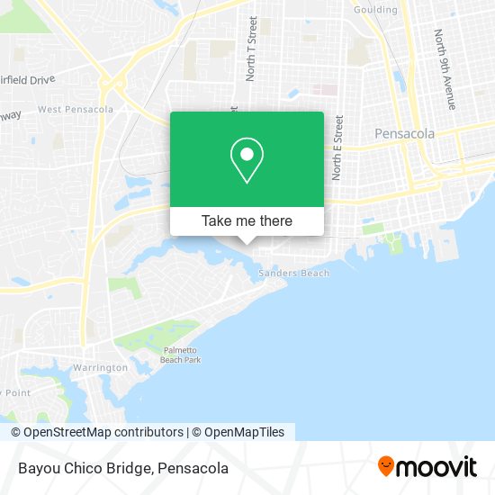 Bayou Chico Bridge map