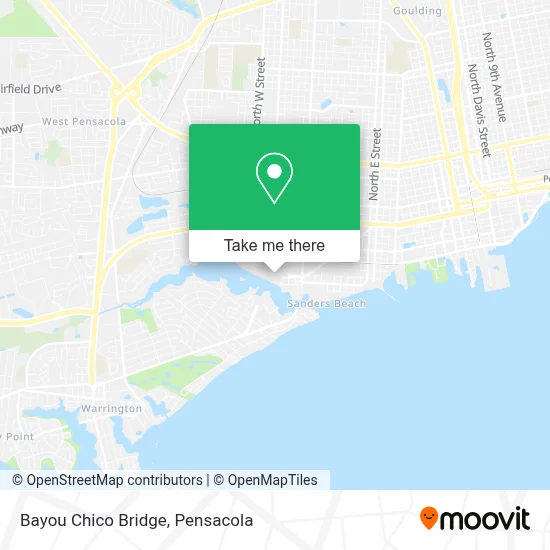 Bayou Chico Bridge map