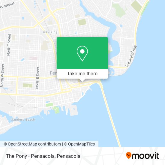 Mapa de The Pony - Pensacola