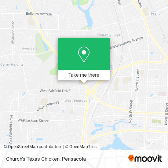 Church's Texas Chicken map