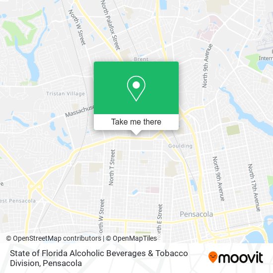 State of Florida Alcoholic Beverages & Tobacco Division map