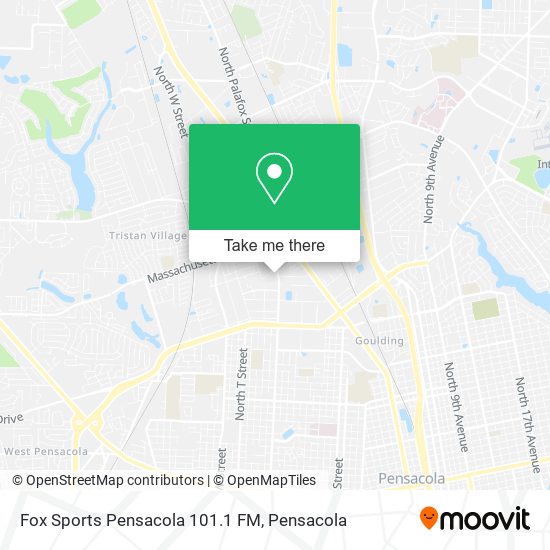 Fox Sports Pensacola 101.1 FM map