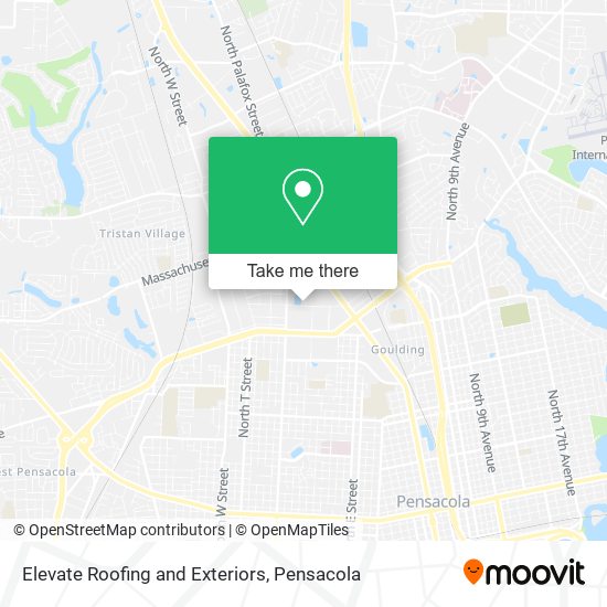 Elevate Roofing and Exteriors map