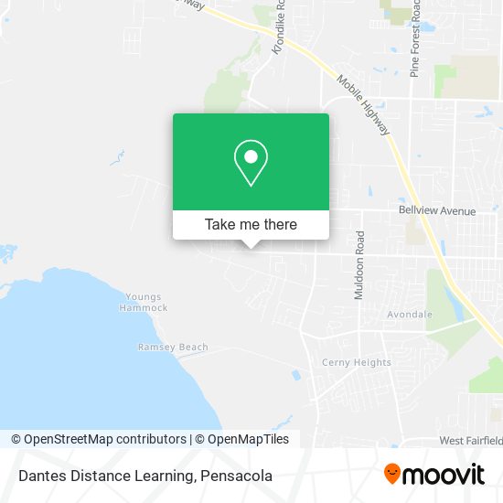 Dantes Distance Learning map