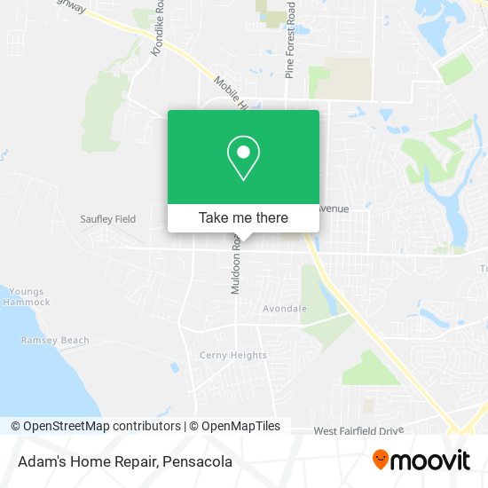 Adam's Home Repair map