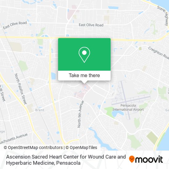Ascension Sacred Heart Center for Wound Care and Hyperbaric Medicine map
